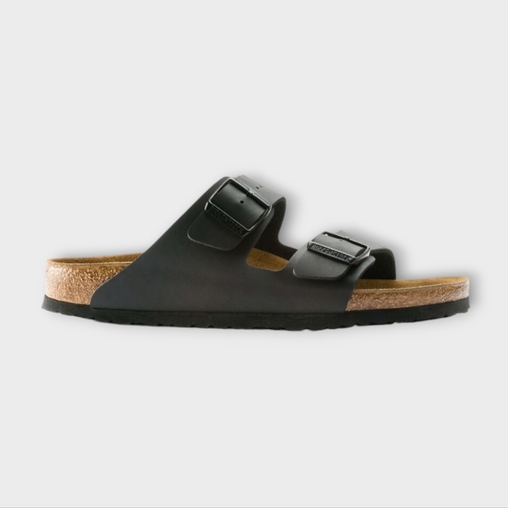Birkenstock Arizona Black Vegan Leather Sandals